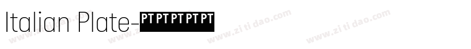Italian Plate字体转换